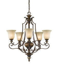 Lampa Wisząca Elstead KELHAM HALL FE/F2503/5FG/BRB