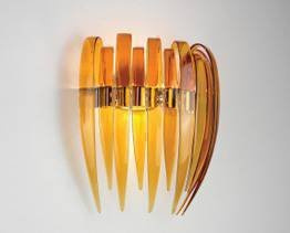 DRACENA P60 Lampa Ścienna bursztynowa Leucos