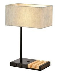 Lampka stołowa z wyjściem USB Dann Lux Design HIC BK-T DLD5296 czarna