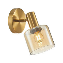 Lampa ścienna Italux Santia WL-65342-1 BRO+AMBER