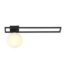 Lampa sufitowa IMAGO 1C BLACK/OPAL czarny (1130/1C) - Emibig