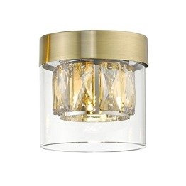 Żyrandol Zuma Line Gem 1A Oprawa Natynkowa szklana mosiądz