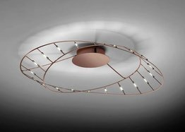 Plafoniera Sforzin Tesa Mini LED kolor miedziany