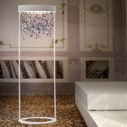 Włoska Lampa Ola STL2 Lampa podłogowa MASIERO biała