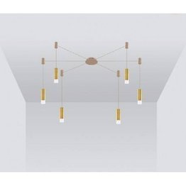 Azzardo Ziko AZ3460+6xAZ3115+6xAZ3554 Zwis Złoty