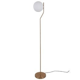 Italux Carimi2 Lampa podłogowa w kolorze mosiądzu z białym kloszem