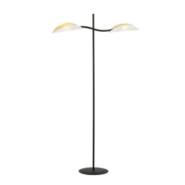 Lampa stojąca LOTUS LP2 WHITE/GOLD czarny (1107/LP2) - Emibig
