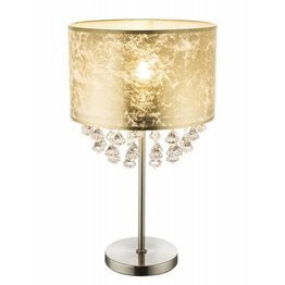 Złota lampka nocna z kryształkami Globo Lighting Amy 15187T3