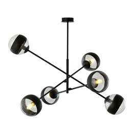 Lampa wisząca LINEAR 6 BLACK/STRIPE czarny (1168/6) - Emibig