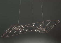 Żyrandol Sforzin Tesa 40 W LED kolor miedziany