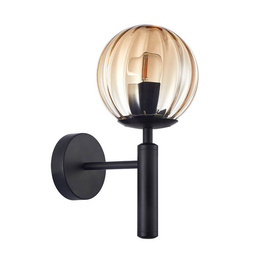 Lampa ścienna Italux Ravena WL-2324-1 BK+AMB