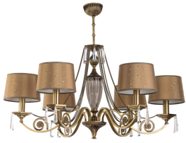 Lampa wisząca Kutek Monza MON-ZW-6(P/A) Patyna