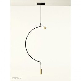 Axo Light Liaison M1 Żyrandol LED kolor czarny/złoty