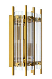 Kinkiet szklany w stylu Hampton Berella Light Seli Wall 2 Gold BL5360