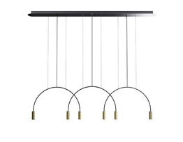 Zwis Nowoczesny Ledowy Estiluz Volta L165.3D Czarno złoty