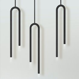 Czarna Lampa wisząca Ramko Fork