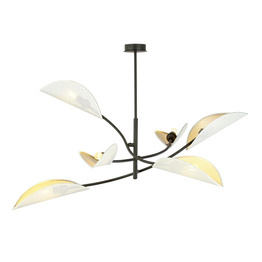Lampa sufitowa LOTUS 6 WHITE/GOLD czarny (1107/6) - Emibig