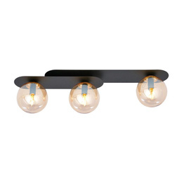 Lampa sufitowa PLAZA 3 BLACK/MIODOWY czarny (1120/3) - Emibig