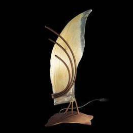 ROMA LT 1/230 bursztynowy/miedziany lewy Lampa Stołowa