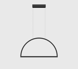 Lampa Półokrągła Ramko Demi 60 cm Czarna