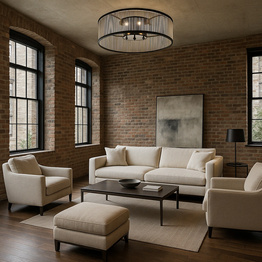 Oświetlenie Lampa Sufitowa Berella Light Negros PL60 BK BL5576