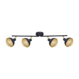 Lampa sufitowa Italux SPL-27357-4-BK-GD Savio