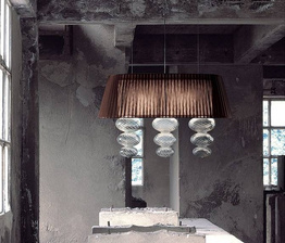 Vintage MUSA 85 Żyrandol brązowy