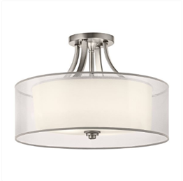 Lampa sufitowa Elstead Lighting Lacey KL-LACEY-SFM-APP Srebrny