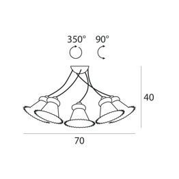 Mami 2657RU Plafon Linea Light