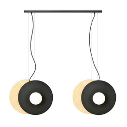 Lampa wisząca SOHO  4 BL OPAL czarny-Brązowy (1303/4) - Emibig