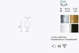 Eva TL1 P Lampa Nocna Masiero biała
