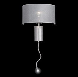 Lampa ścienna + LED szara Ramko Nodo Metalix