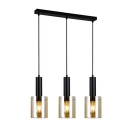 Lampa Wisząca Italux Sardo Pnd-5581-3-Bk+Amb