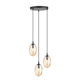 Lampa wisząca ASTRAL 3 BL PREMIUM MIODOWY czarny (1267/3PREM) - Emibig