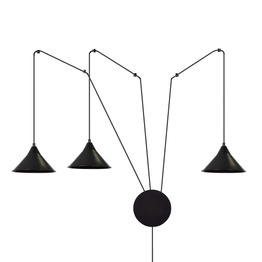 Lampa wisząca ABRAMO 3 BLACK czarny (160/3) - Emibig