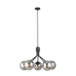 Wisząca lampa NOVA 5  BLACK/GRAFIT  czarny (1140/5) - Emibig