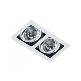 Lampa wpuszczana Azzardo Sisto 2 biało-czarny AZ1447
