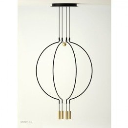 Axo Light Liaison P4 Żyrandol LED kolor czarny/złoty
