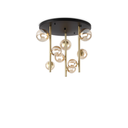 Plafon Ideal Lux Perlage Pl9 Ambra 328409