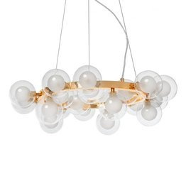 Żyrandol Złoty Szklany Berella Light Mistero 20G BL3434