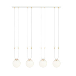 Wisząca lampa GLAM 4 WHITE/OPAL biały (1115/4) - Emibig