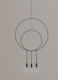 Estiluz Revolta R40.1S1D-M czarny Żyrandol