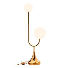 Lampa Nocna Jupiter SELEN 2-punktowa mosiądzowany biały klosz 1944