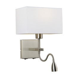 Lampa Ścienna Italux Norte WL-1122-2-BL-SN-RC-WH