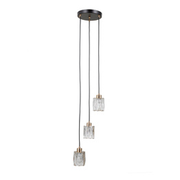 Lampa Wisząca Italux Torno PND-40813-3R-BK-HBR