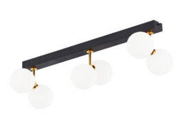 Satynowa Pladon Jupiter Luna  6-punktowa biały klosz 1920