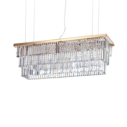 Żyrandol Podłużny Ideal Lux Martinez SP8 Złoty