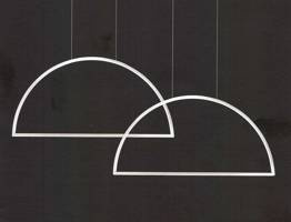 Lampa Zwis Półokrągły Ramko Demi 90 cm Biała