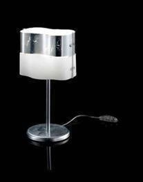 CRAZY LT 1037/35 biało-srebrna Lampka Stolikowa Lampade Italiane