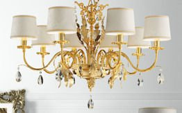 ACANTIA 8 Oprawa Wisząca Masiero złota